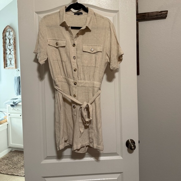 Linen Shorts Jumpsuit - Picture 1 of 3